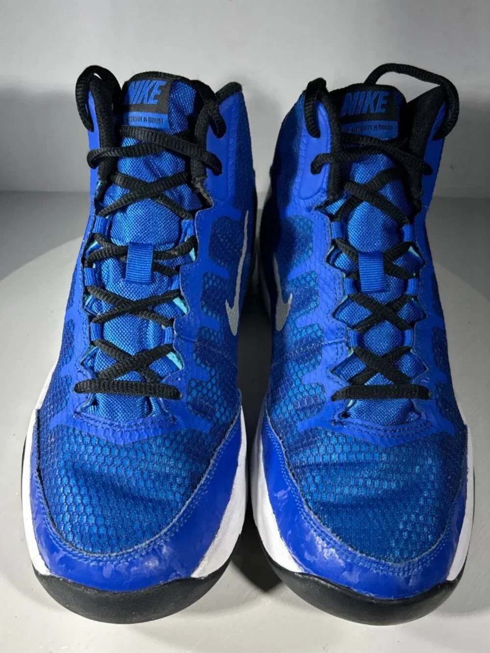 Nike Swoosh Air Without A Doubt Boys Basketball Shoes Sneakers Size 7 7Y Blue
